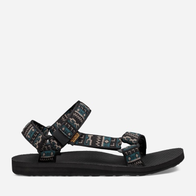 Teva Original Universal Men's Black / Multicolor Sandals CA02378 Canada Sale